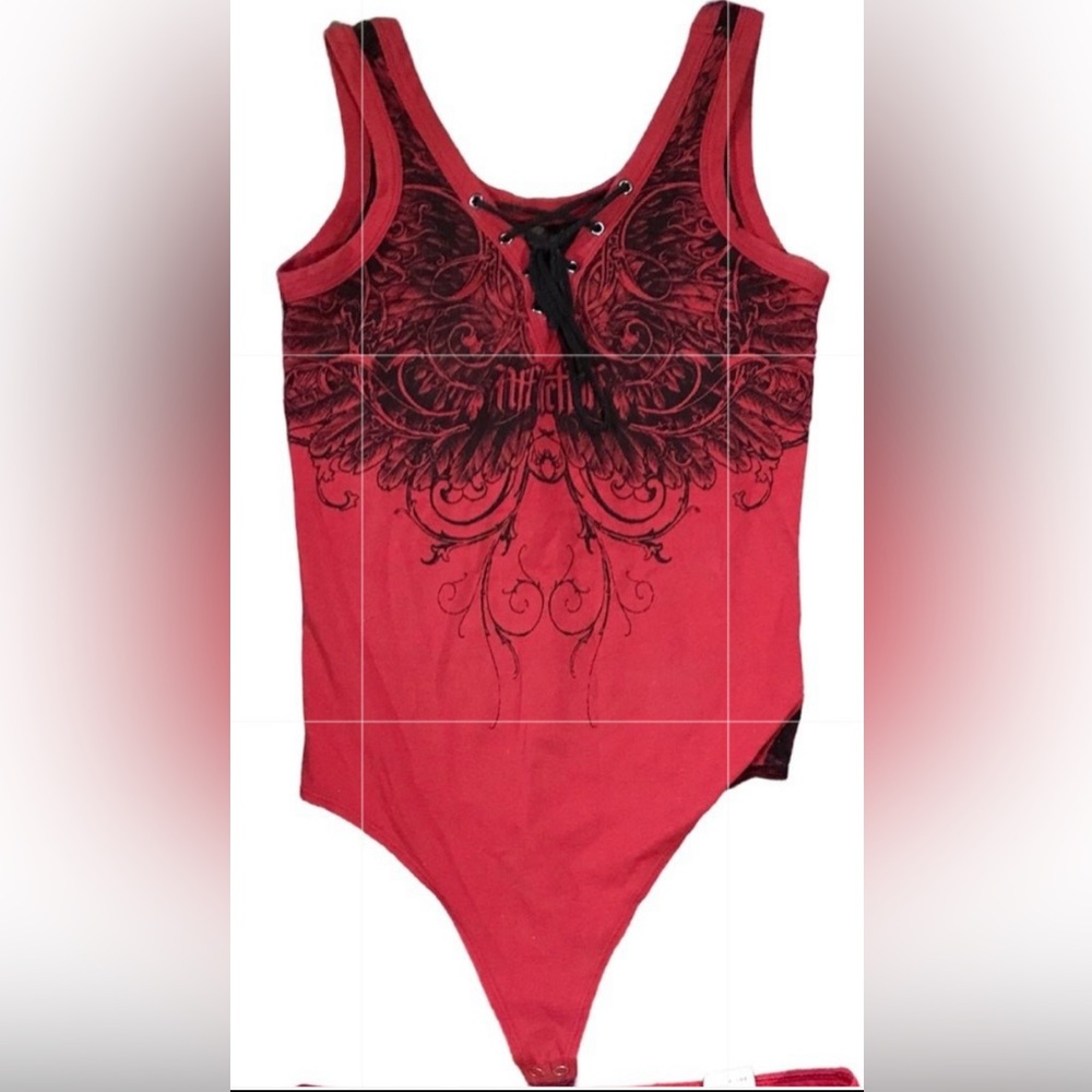 Rare Affliction Laced Up Tank Bodysuit Size Xsmall Worn Once